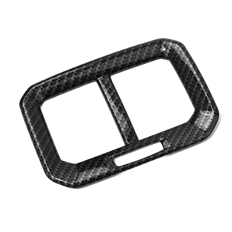 Interior carbon fiber trim and exhaust outlet decorative frame cover For Volkswagen Tiguan mk2 2017 18 19 2020 2021