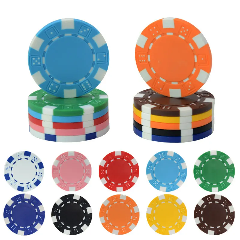 10 Pcs ABS Plastic Poker Chips Casino Texas Hold\'em Poker Metal Coins Chips Set Poker Accessories Factory Poke Chips Wholesale