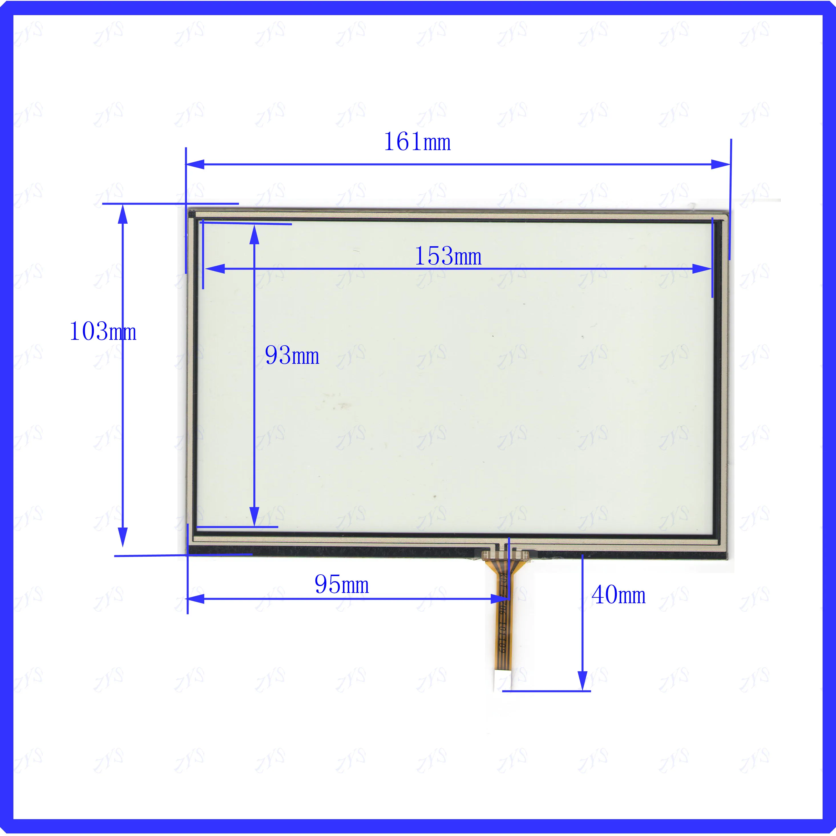 

ZhiYuSun KDT2706 161*103mm 7inch 4-wire resistive touch panel for Car DVD, GPS Navigator screen glass this is compatible