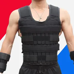 30KG Loading Weight Vest For Boxing Weight Training Workout Fitness Gym Equipment Adjustable Waistcoat Jacket Sand Clothing