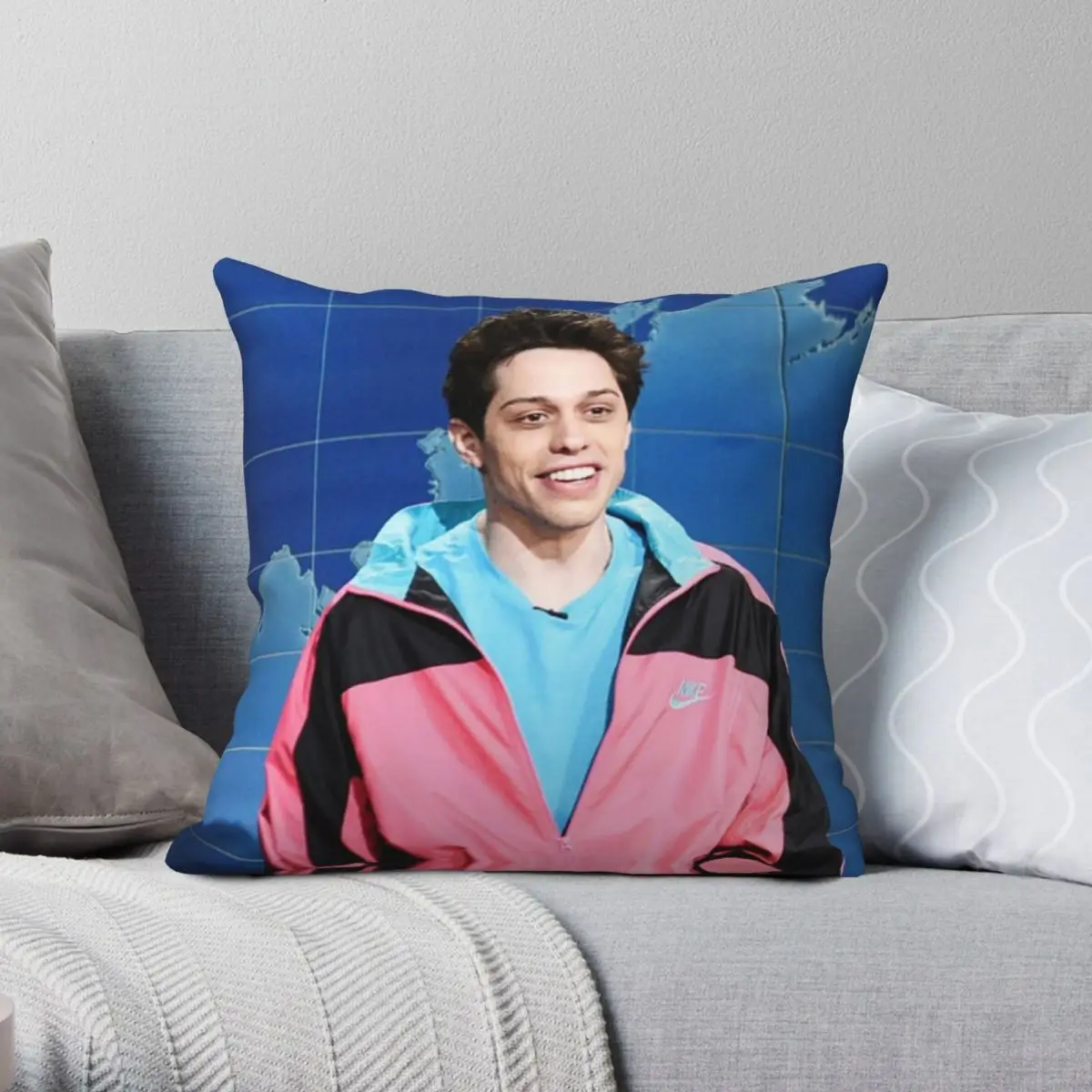 Pete Davidson Windbreaker Square Pillowcase Polyester Linen Velvet Creative Zip Decor Throw Pillow Case Car Cushion Cover