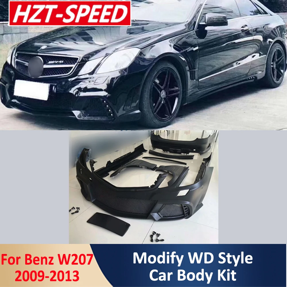 

W207 Modify WD Style Car Body Kit Resin Unpainted Front Rear Bumper Side Skirts Exhaust Pipe Throat For Benz W207 E200 E260 E300