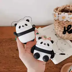 Cute Panda earphone protective cover for Airpods 1/2 generation silicone wireless bluetooth earphone protective cove