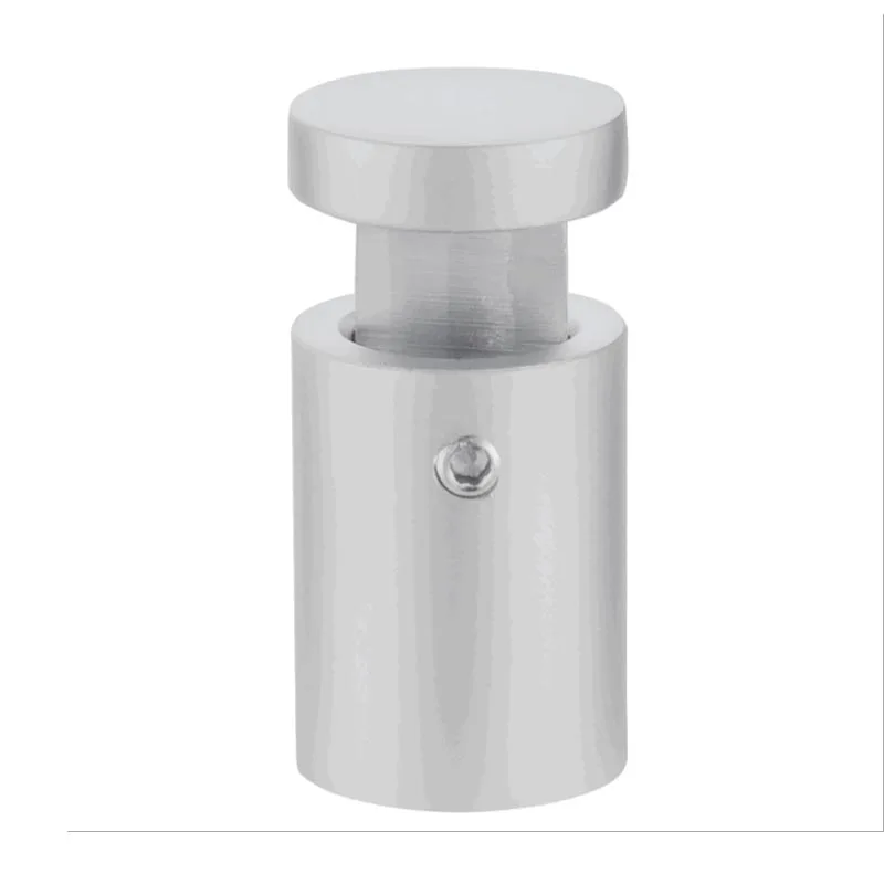 10 개/몫 D19xH25mm 알루미늄 합금 가장자리 그립 및 클립 로그인 스탠드 오프 유리, 목재 또는 금속 패널 C-1925A