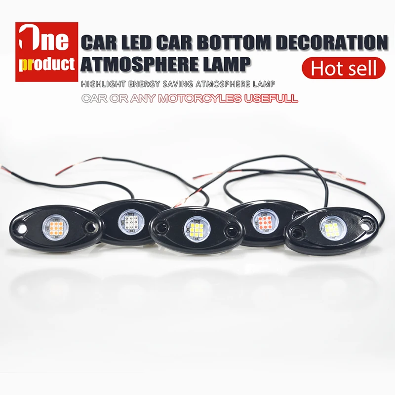 2pcs LED Atmosphere light Decorative light Car chassis lights for cross-country truck SUV ATV motorcycle Decorative taillights