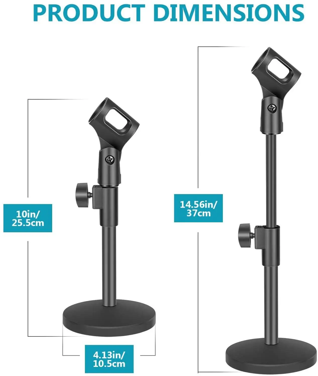 

Стабильная настольная подставка для микрофона с черным железным основанием, зажимом для микрофона и винтом «папа» на 3/8 дюйма, совместимым с синим Yeti Snowball Sp