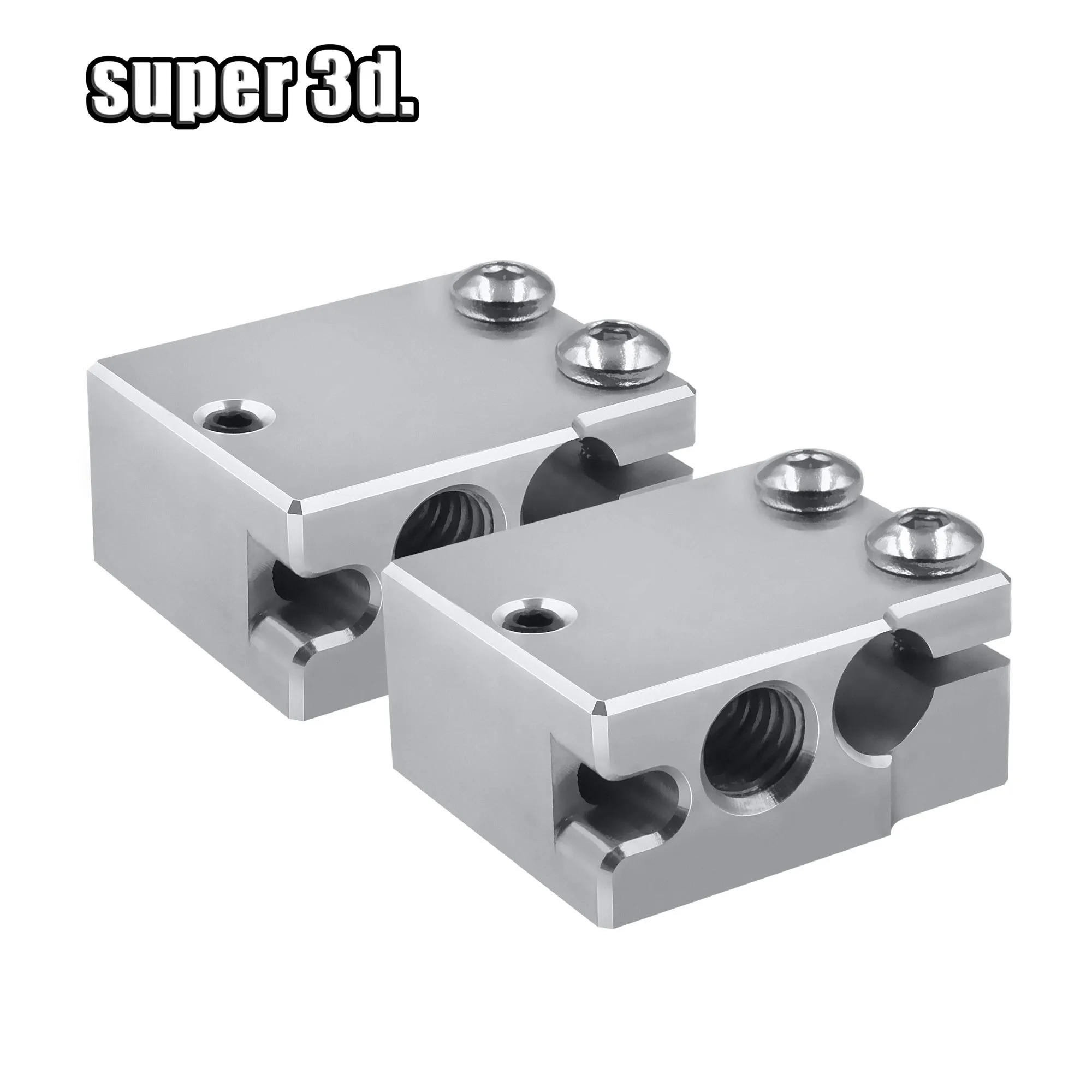 Bloque de calor de aluminio para impresora 3D Volcano Hotend, actualización de 2/1 piezas, PT100, para extrusora Titan