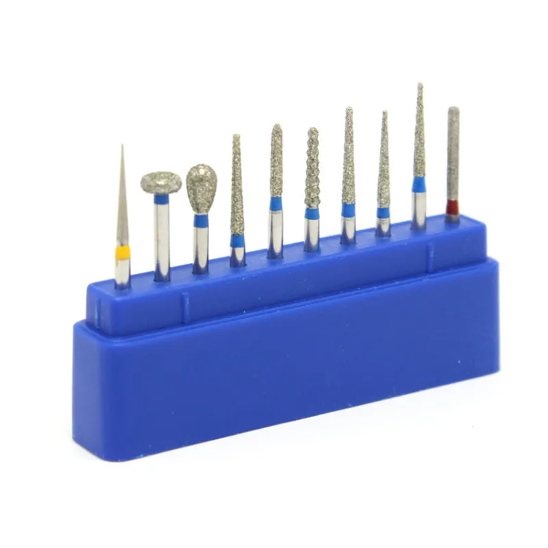 Dental Diamond Bur Drill Bits High Speed Polishing Bur Set