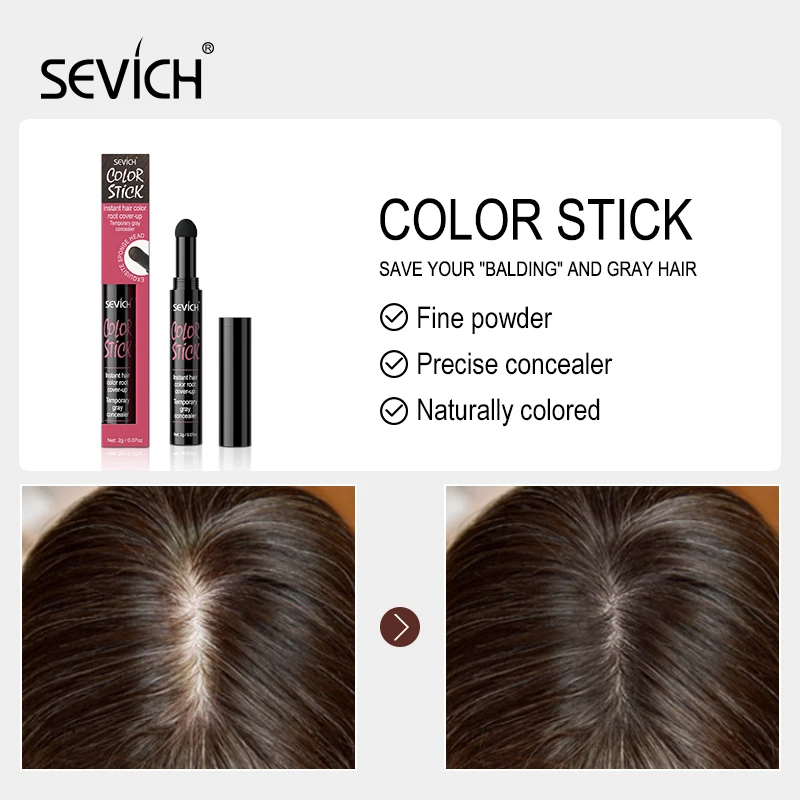 Sevich 3 Color Hair Line Modified Stick 2g Waterproof Hair Shadow Repair Pen Hairline Edge Control Hair Root Cover-up Stick