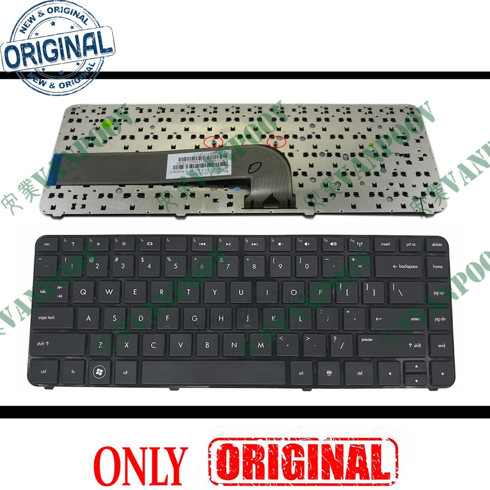 New Notebook Laptop Keyboard for HP Pavilion DV4-3000 DV4-4000 with Frame Black US Version - 659298-001