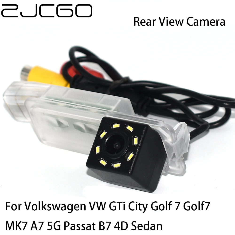 

ZJCGO CCD HD Car Rear View Reverse Back Up Parking Camera for Volkswagen VW GTi City Golf 7 Golf7 MK7 A7 5G Passat B7 4D Sedan