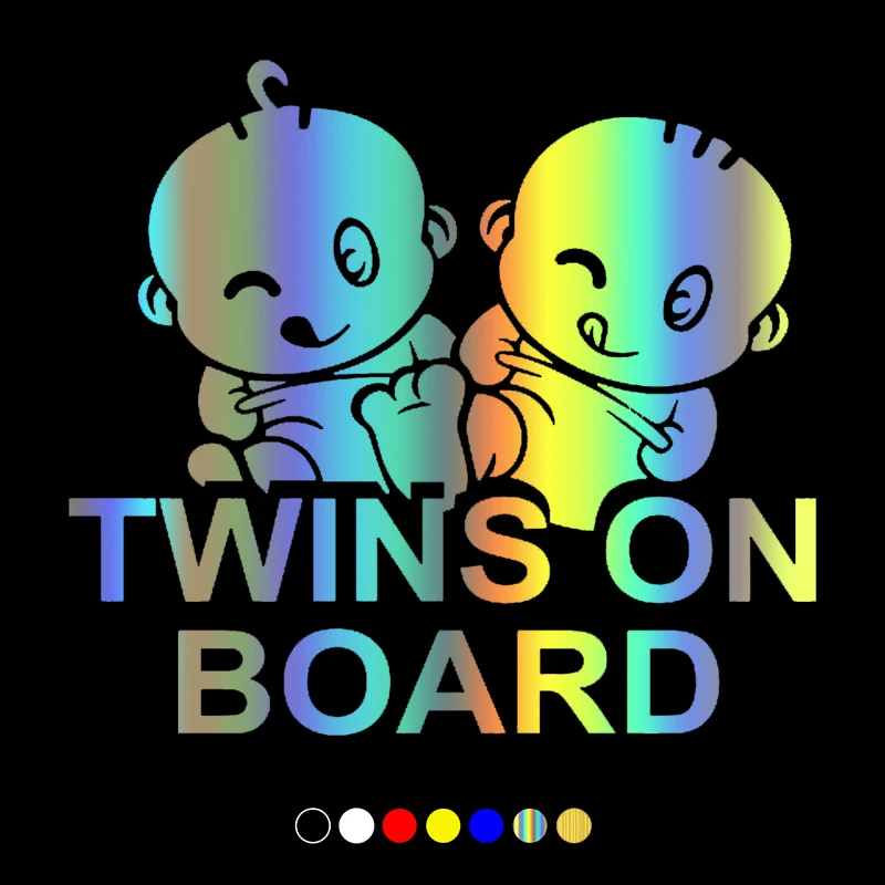 30296# Various Sizes Colors twins on board car sticker vinyl decal waterproof stickers on truck bumper rear window