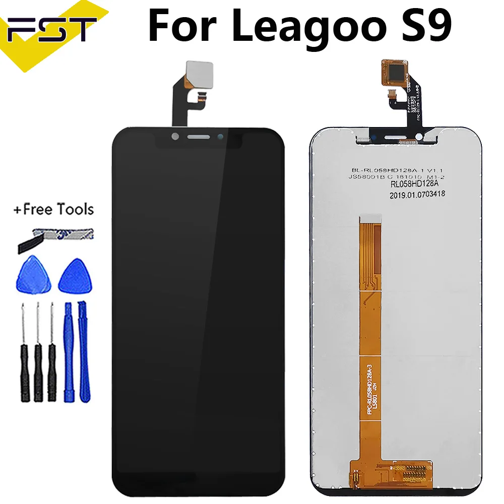 

5.85''For Leagoo S9 LCD Display+Touch Screen Digitizer Assembly For LeagooS9 Repair Parts+Tools+Adhesive