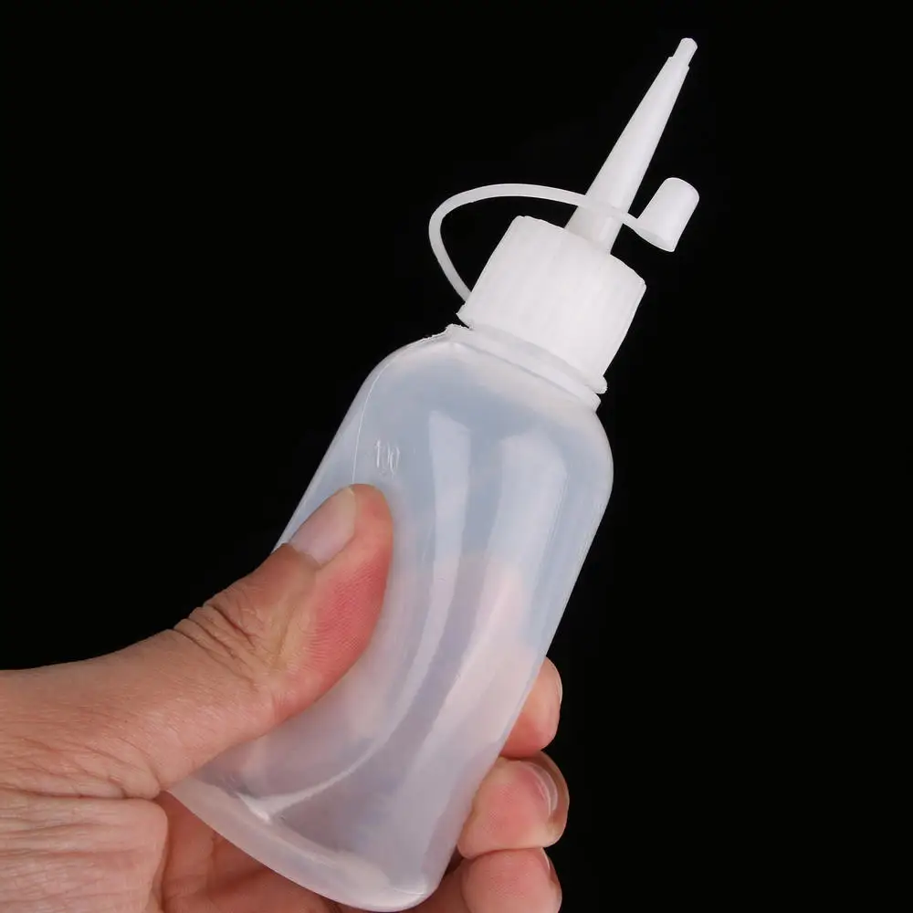 100ml Plastic Clear Tip Applicator Bottle Plastic Squeeze Bottle With Tip Cap For Crafts Art Glue Multi Purpose 1pcs