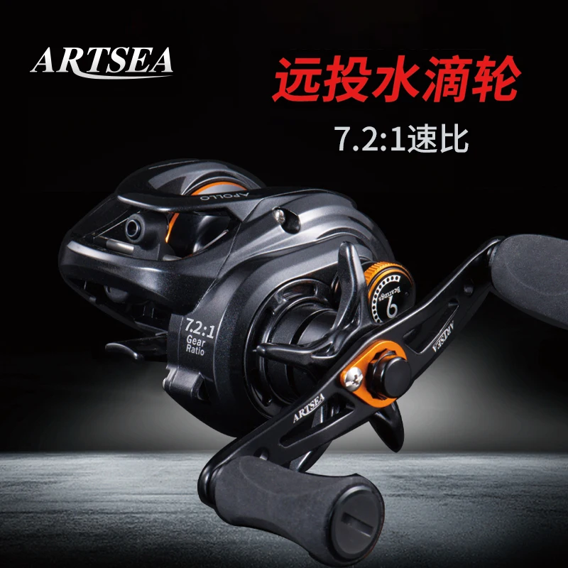 ARTSEA New Baitcasting Reel Magnetic Braking System  Fishing Wheel 204g  5KG Max Drag 8+1BBs  7.2：1 High Speed 