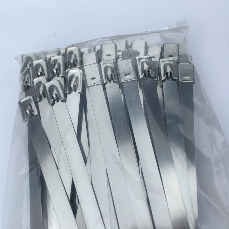 4.9mm wide 304 stainless steel wire rope ties, metal ties, cable ties, wiring ties 50PCS/20PCS/10PCS/pack