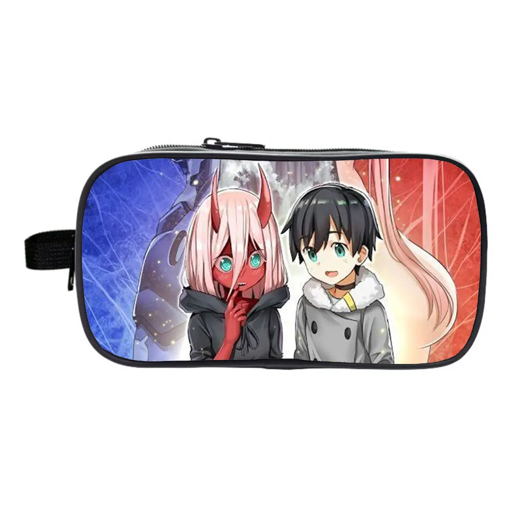 NEW DARLING In The FRANXX Pencil Case Makeup Bag Storage Bag Cosmetic Bag Multifunctional Pencil Case Girls Gift.Support custom