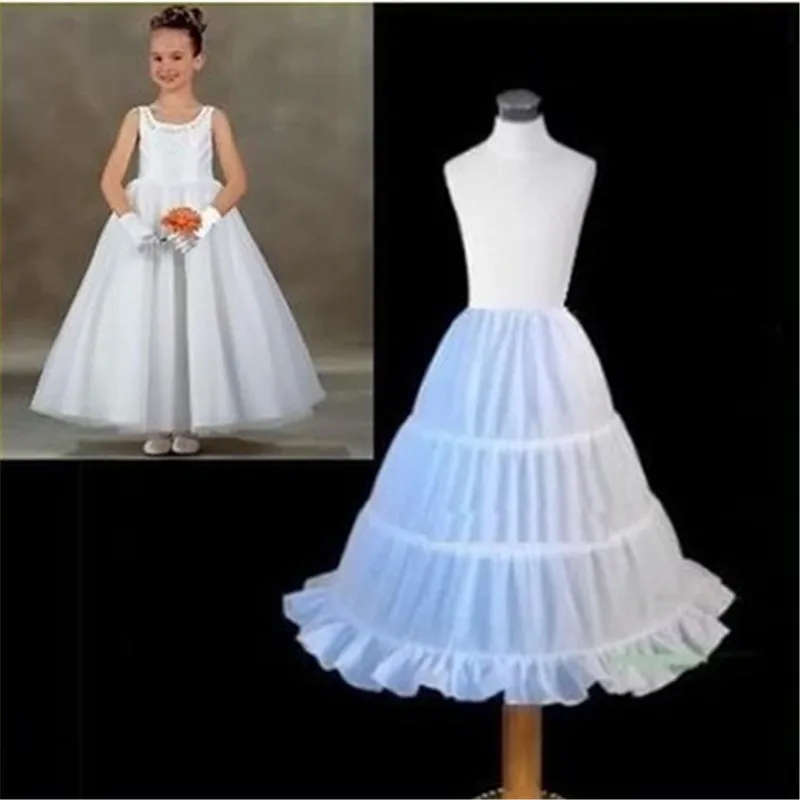 Jupon blanc pour filles, jupe Crinoline, sous-jupe, robe de danse, en Tulle, pour filles