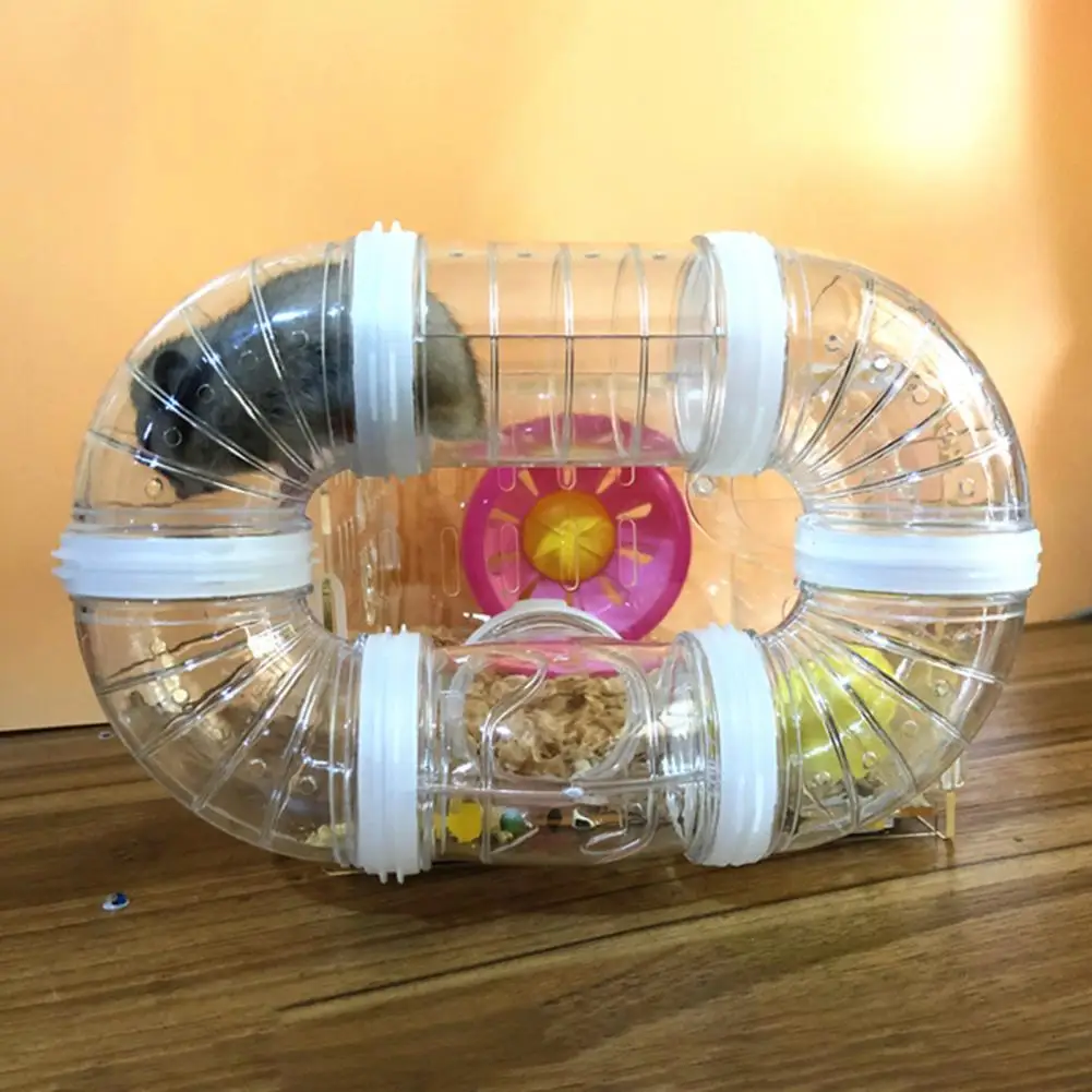 Souris en plastique, Tunnel pour Hamster, tuyau en plastique, outils d'entraînement, gain de place, Tunnel externe, jouet d'exercice pour cochons d'inde, 1 ensemble