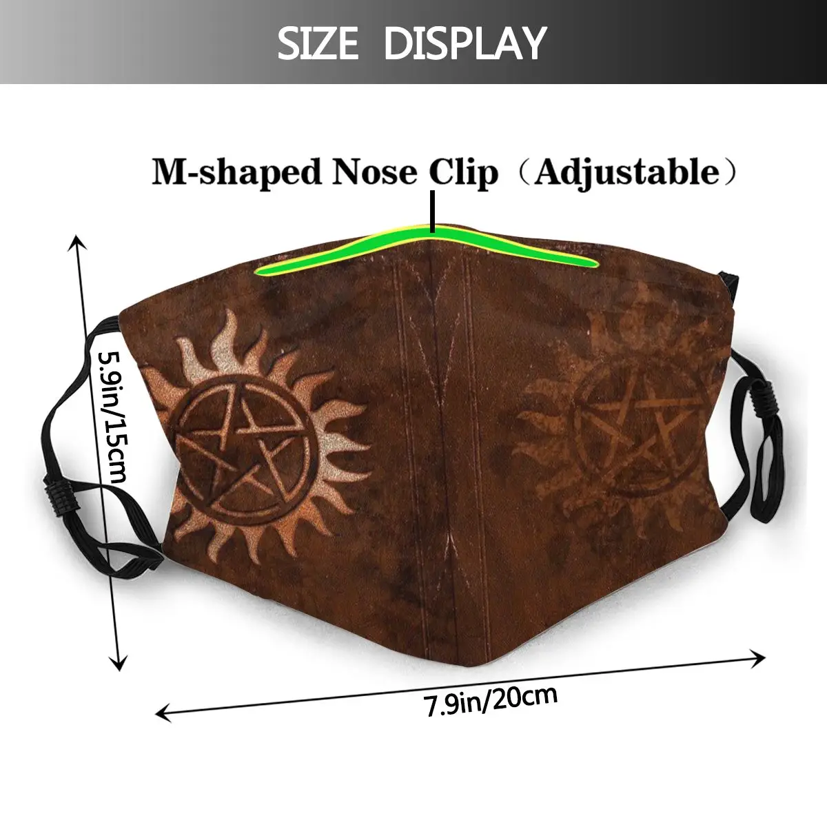 Cool Unisex anti Debu Mulut Masker Supernatural Sam Dean Supernatural Serial TV Dengan Filter Perlindungan Pernapasan