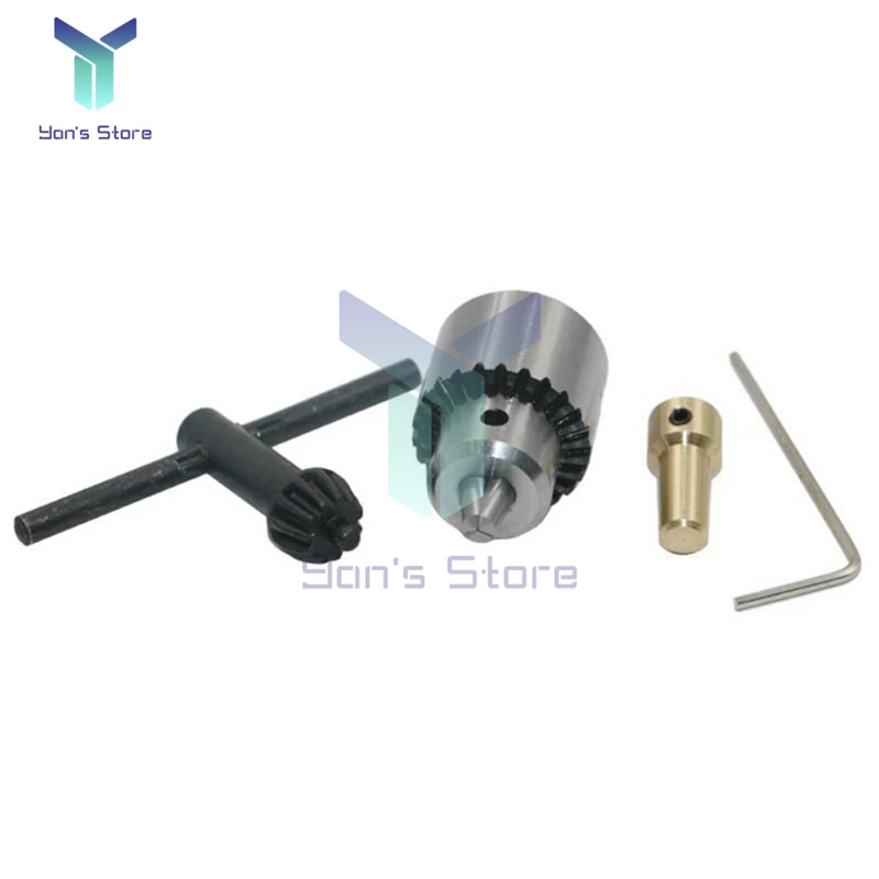 0.3-4mm Micro Motor Drill Chuck Mini Drill Chuck With Chuck Brass Motor Shaft Hex Wrench Drill Chuck Set Cemented Carbide Drill