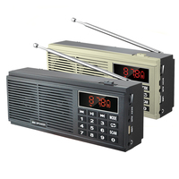 EONKO Super Bass Stereo Portable AM/FM Radio L-518 with TF USB AUX LED Display 2*1200mAh Rechargeable Battery