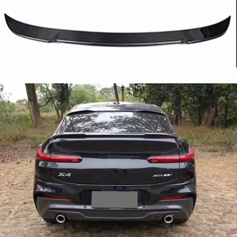 

For BMW X4 G02/X4M F98 2018-2023 CS style rear wing carbon fiber Bright black car rear wing rear spoiler