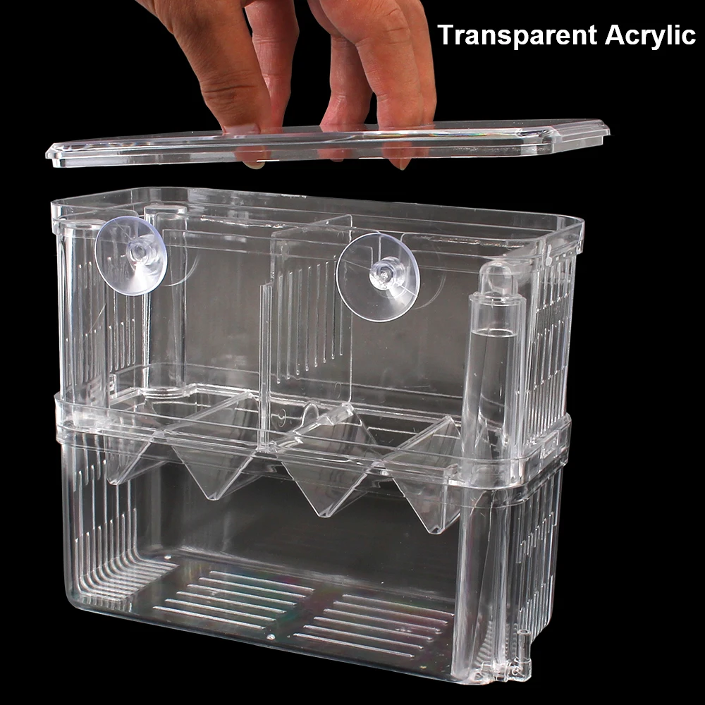 Aquarium Hatching Acrylic Fish Tank Breeding Double-Deck Isolation Box Transparent Aquarium Hatchery Incubator Holder