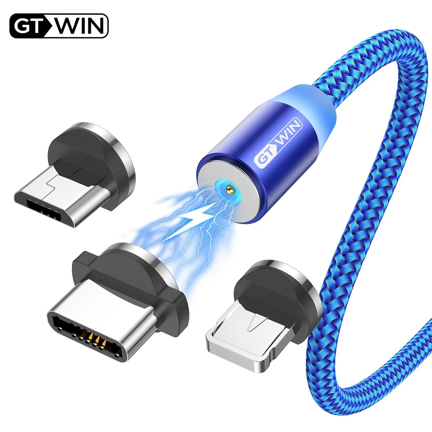 LED magnetisches USB-Kabel Schnell ladung Typ C Kabel Magnet Ladegerät USB-C Ladung Micro-USB-Kabel für Xiaomi Handy-Kabel