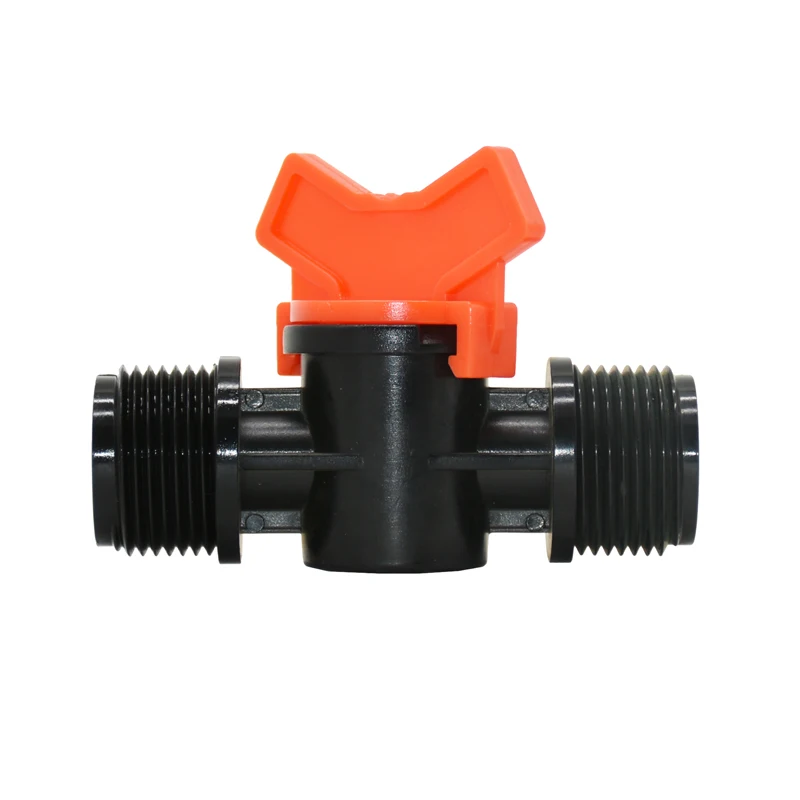 Male 1/2 to 1/2 garden hose tap 3/4 to 3/4 irrigation Water valve 2-way garden hose waterstop Connector cranes 1pcs