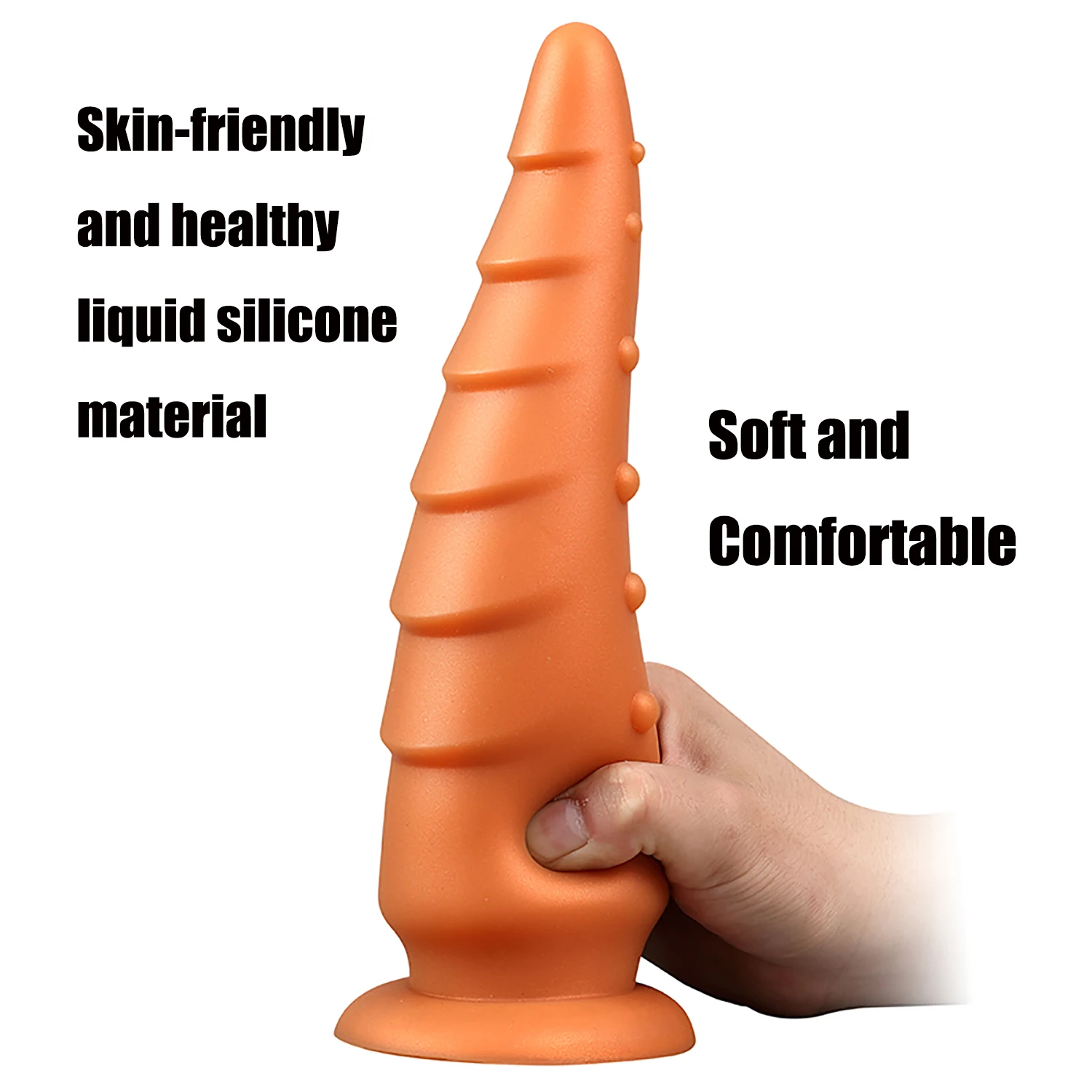 Sex Product Liquid Silicone Oversized Anal Plug Dildo Big Butt Plug Soft Penis Anal Dilator with Suction Cup Sex Toy Masturbator