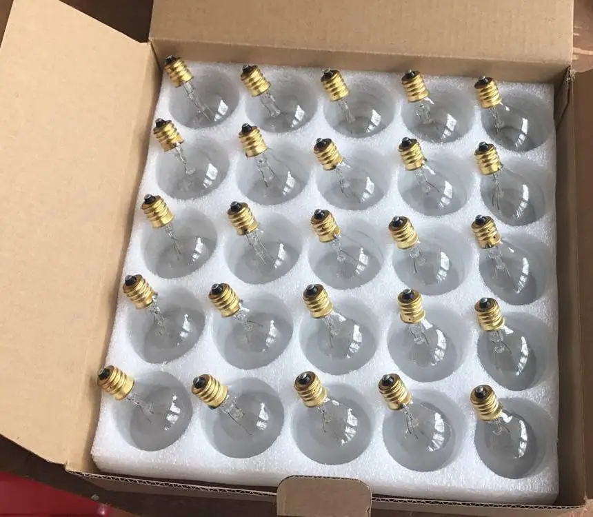 25 x Clear G40 Globe Bulbs With Candelabra Screw Base, 5W 7W, E12 Candelabra Base Light 110V-130V,220-240V Bulbs