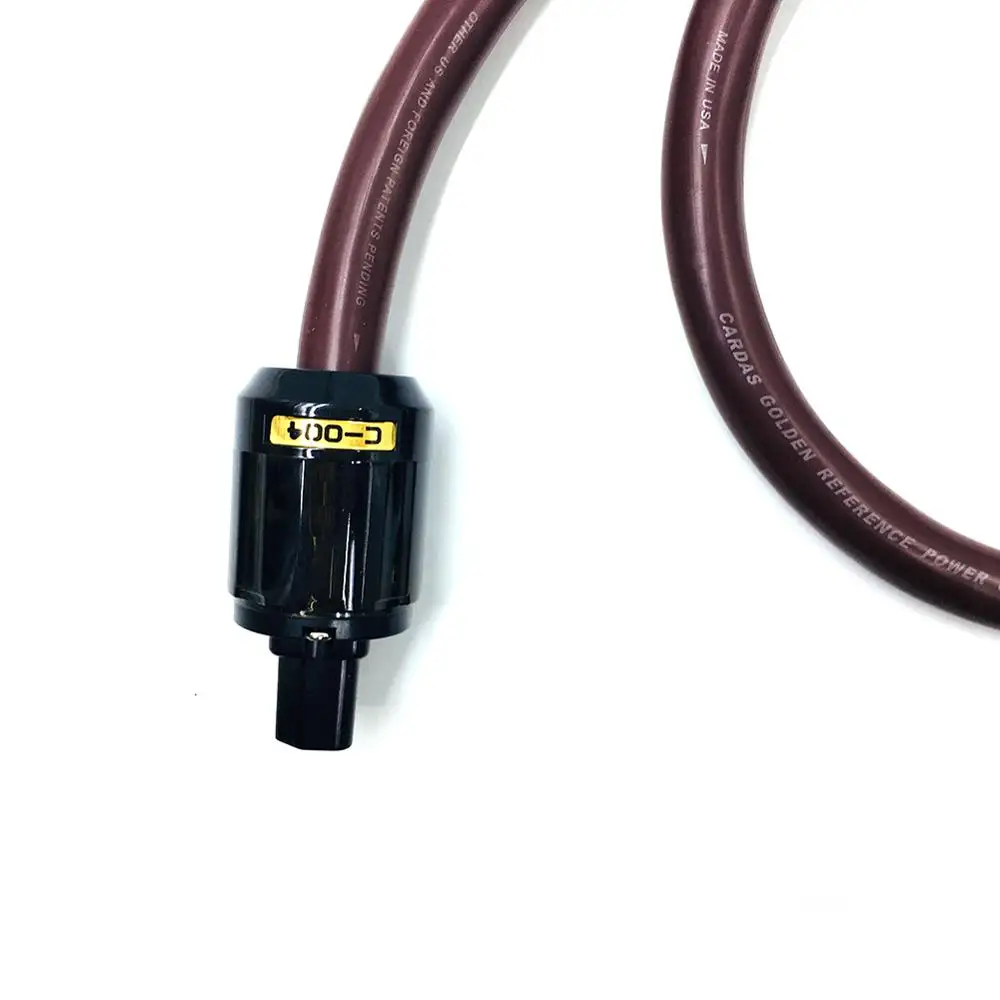Hifi Gold-plated Power Plug HIFI EU Schuko AC power cable HIFI AC Power Cord Cable