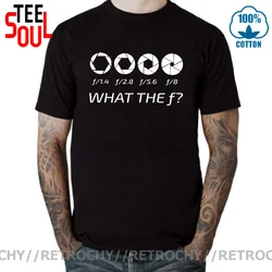 Retrochy What The F Photographer T shirt for men Funny Photograph T-shirt Professional Cameraman tshirt camiseta Casual Tops Tee