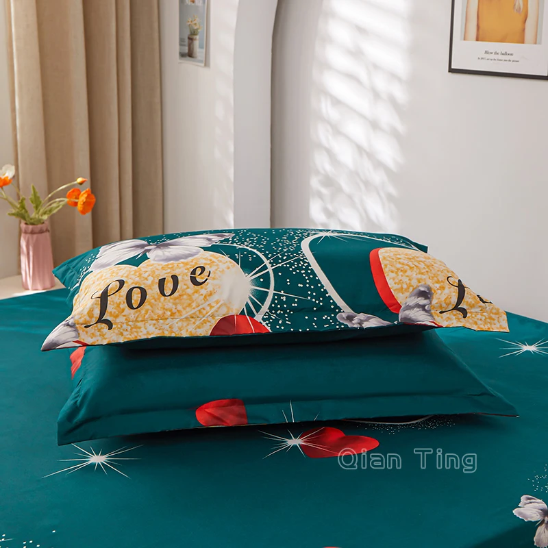 1 piece of bed sheet for bedroom 100%Polyeste Elastic Band Around bedding Fitted Sheet Only (excluding pillowcases)
