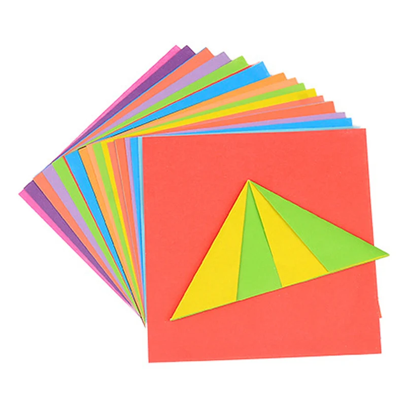 24pcs Double Sided Coloured  Origami Paper Kids Handmade Paper-cut MaterialFolding Home Party Wedding Supplies Square 15*15cm