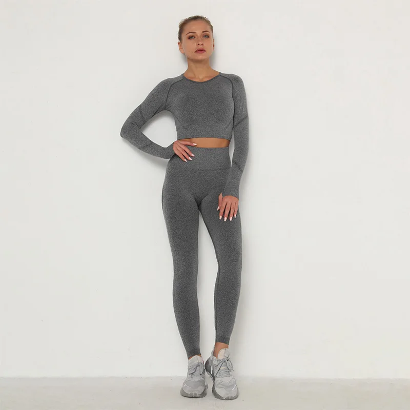 

Yoga Clothing Set Sports Suit Women Workout Sports Outfit Fitness Set Wear High Waist Gym Seamless Workout Clothes For Women