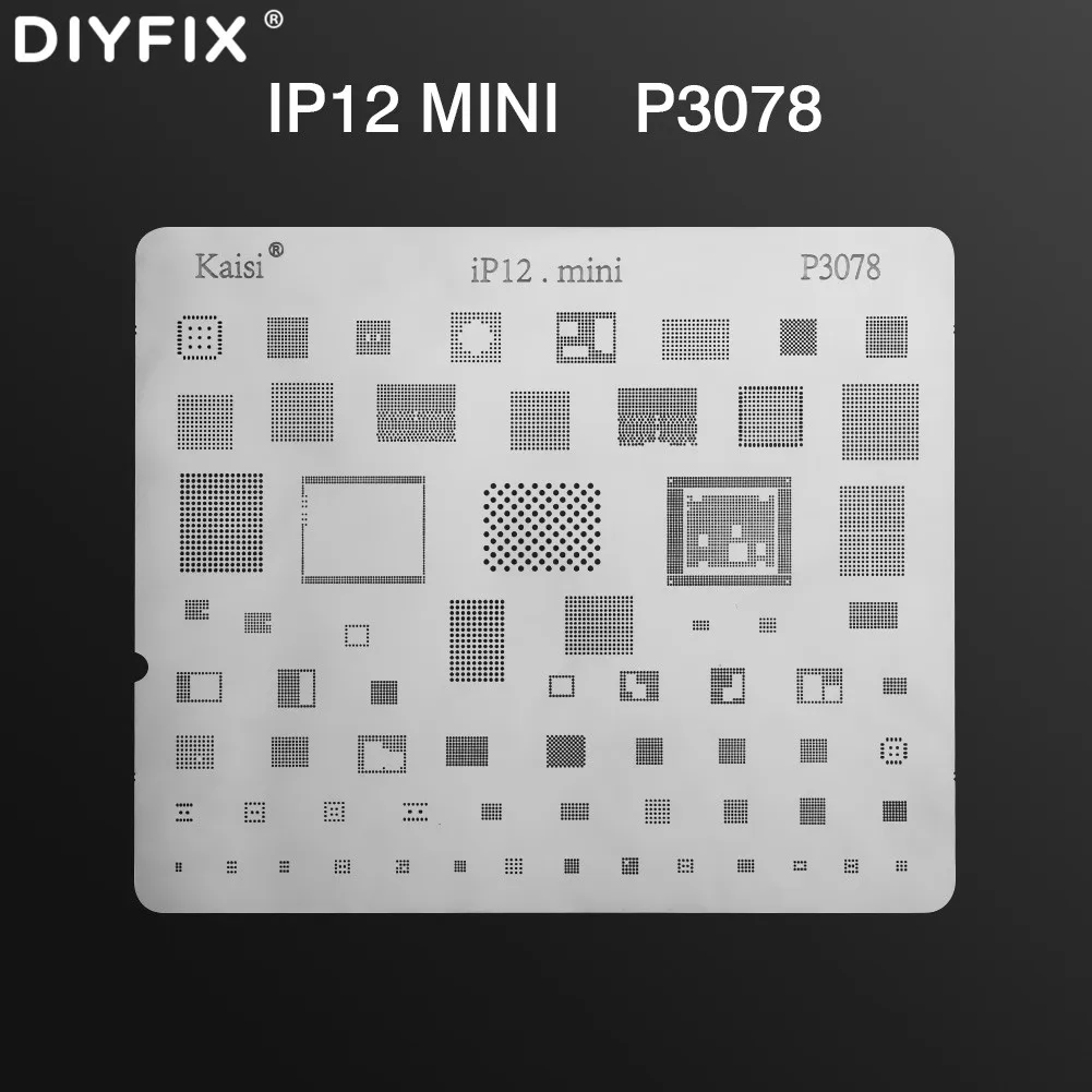 DIYFIX الهاتف المنطق مجلس أداة إصلاح ل iPhone12 برو ماكس 12 لوحة صغيرة IC رقاقة الكرة لحام صافي لوح من الفولاذ المقاوم للصدأ