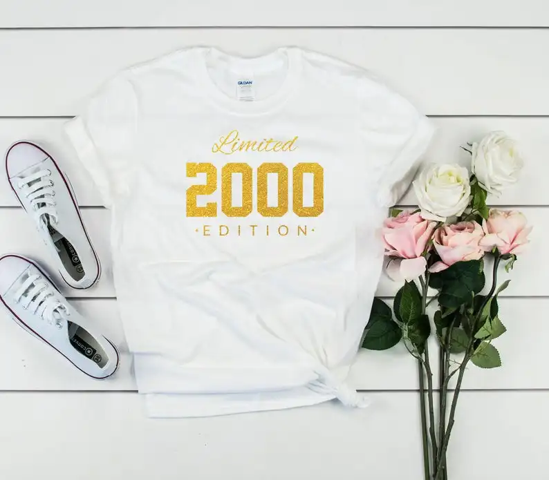 Rose gold-limited edition T-shirt for the 21st birthday in 2000 can be customized for any year the 21st party shirt UNISEX SHIRT