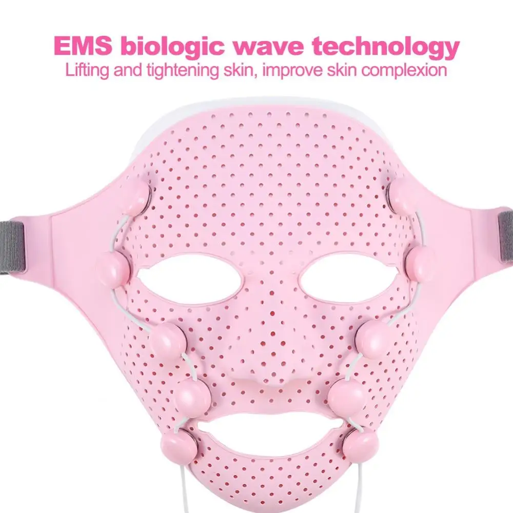 Gezicht Schoonheid Elektrische Ems Trillingen Schoonheid Massager Huidverzorging Verjonging Anti-Rimpel Acne Verwijdering 3D Gezichtsmasker