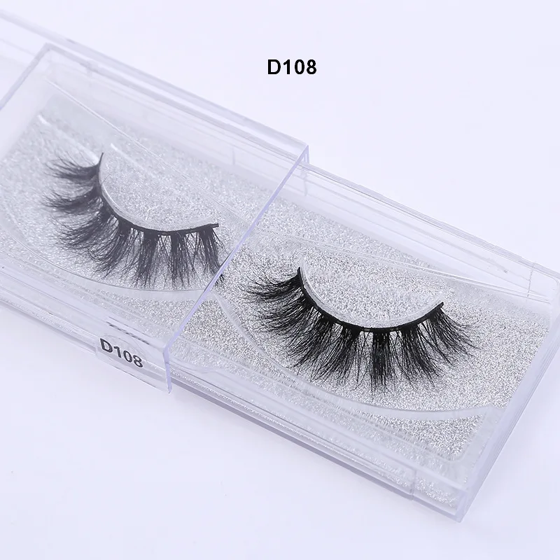 Eyelashes 3D Mink Lashes Luxury Hand Made Mink Eyelashes Medium Volume Cruelty Free Mink False Eyelashes Upper Lashes D108