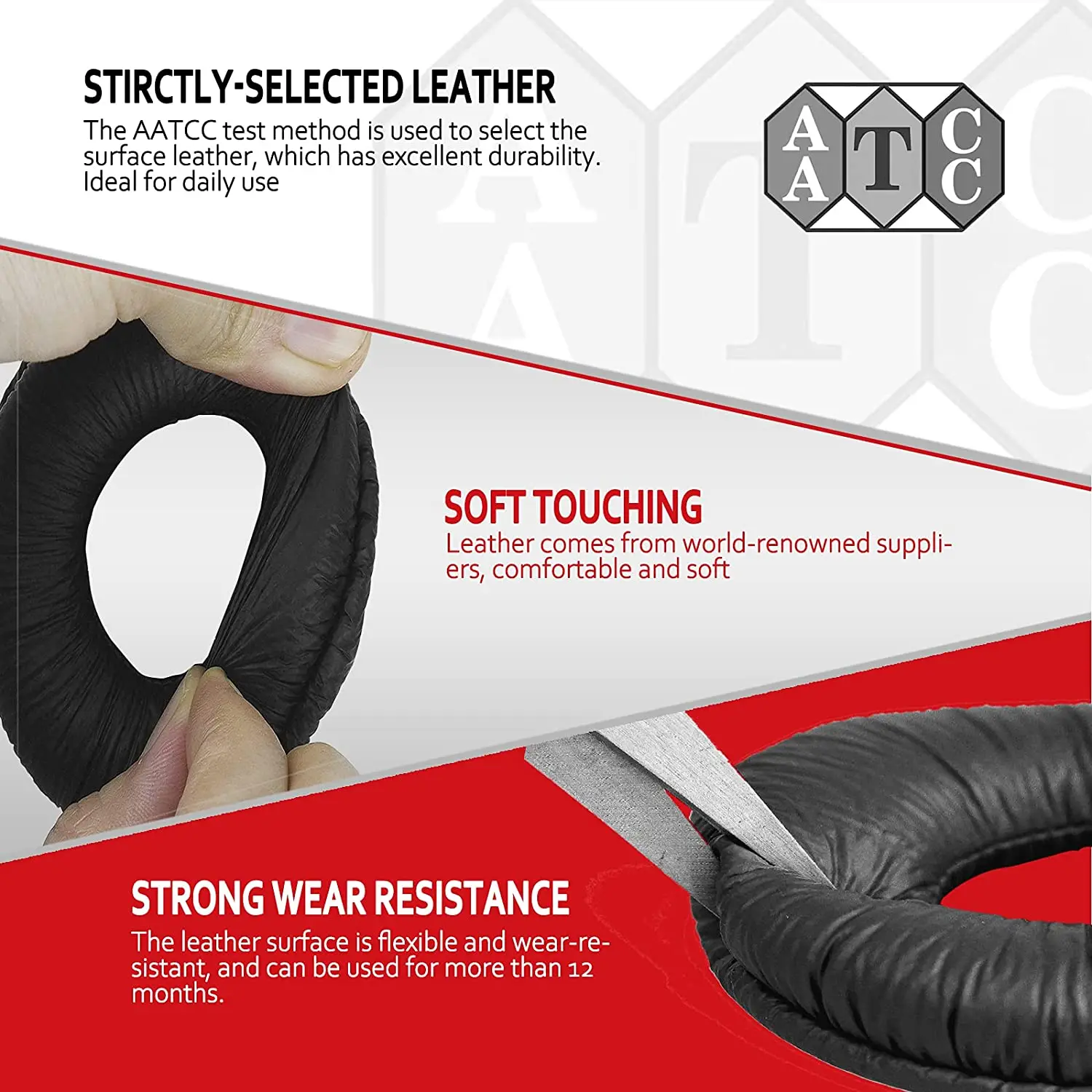 Replacement Ear Pads for Sony MDR-ZX110/MDR-ZX330BT/V150/WH-CH500; JBL Tune 600bt/T500BT/T450BT &Many Other 70MM Round Headphone