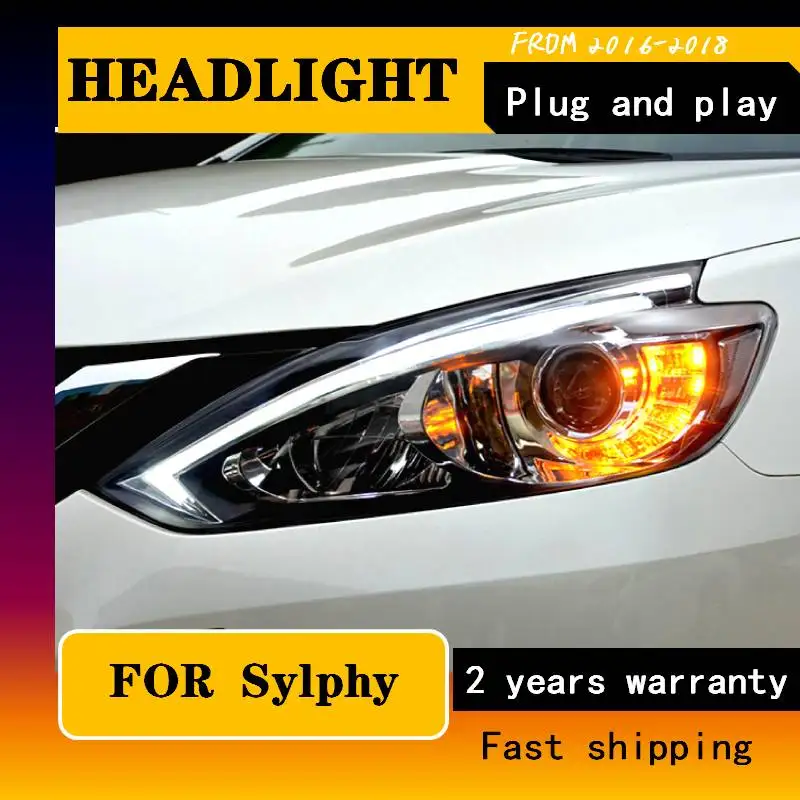 

Car Styling For Nissan Sylphy Headlights 2016-2018 Sylphy Head Lamp LED Headlight DRL Headlamp H7 D2H HID Bi Xenon Lens