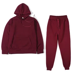 Two Piece Set Casual Fleece Tracksuit Women Winter 2020 Women's Sets Oversized Hooded Long Sleeve Hoodie Sport Pants Lady Suit