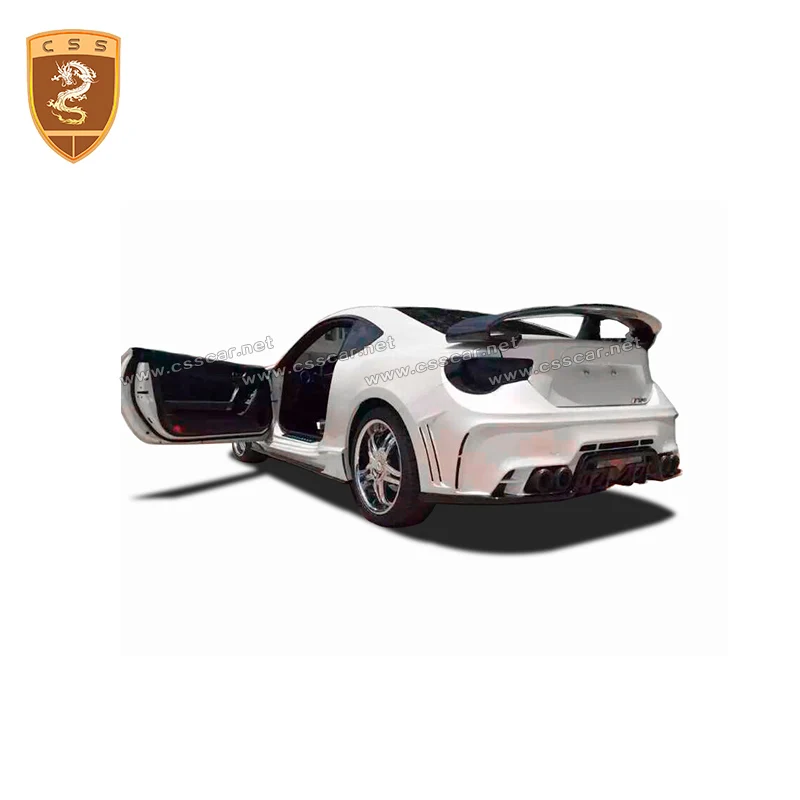 For Toyota-86 GT86 2013-2016 Retrofit RW Style Bodykit Fiber Glass Material Car Wide Front Rear Bumper LED Lamp Side Skirt