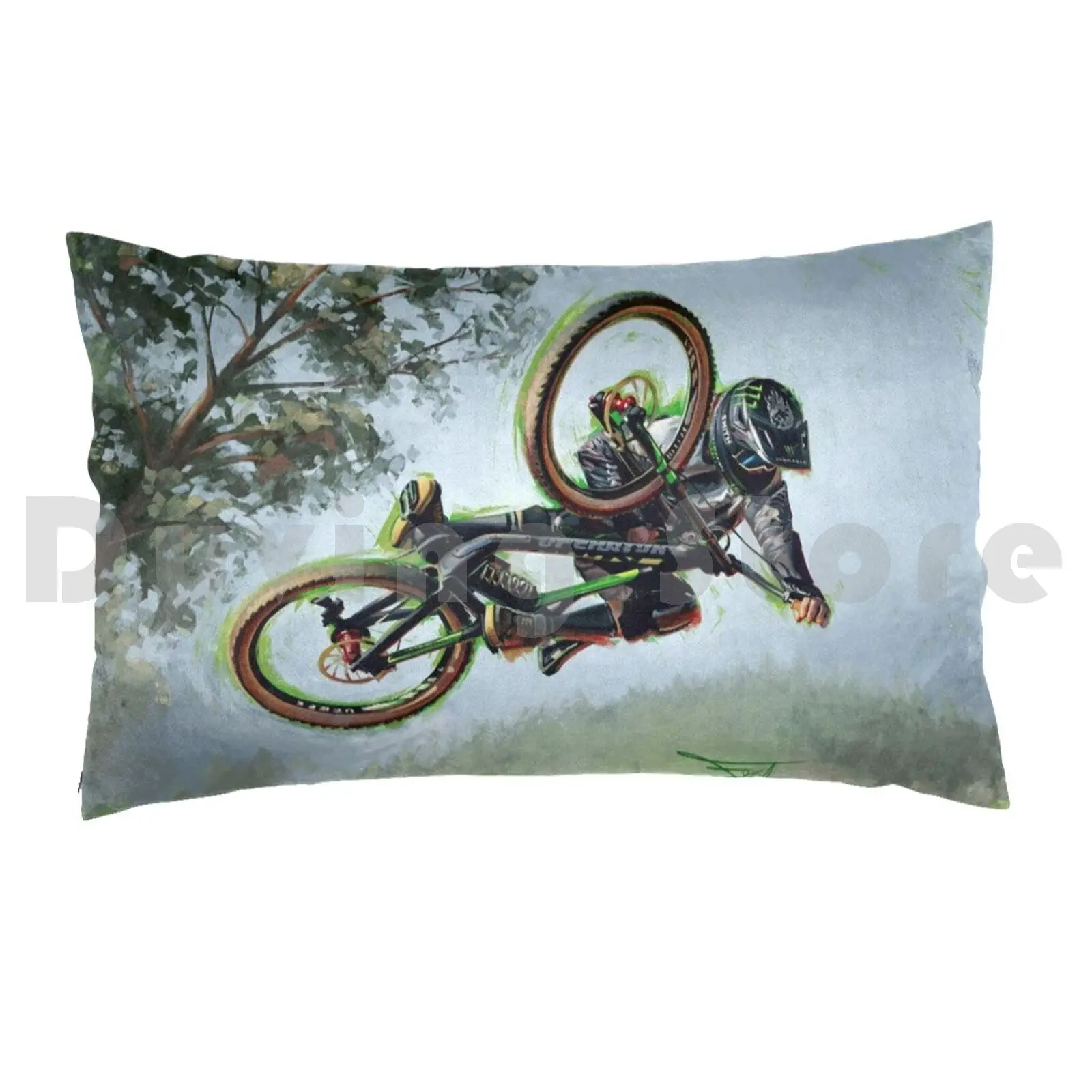 Agassiz At Dark FestPillow case Bike Bicycle Mountain Mountainbike Moto Rider Dh Steeze Downhill