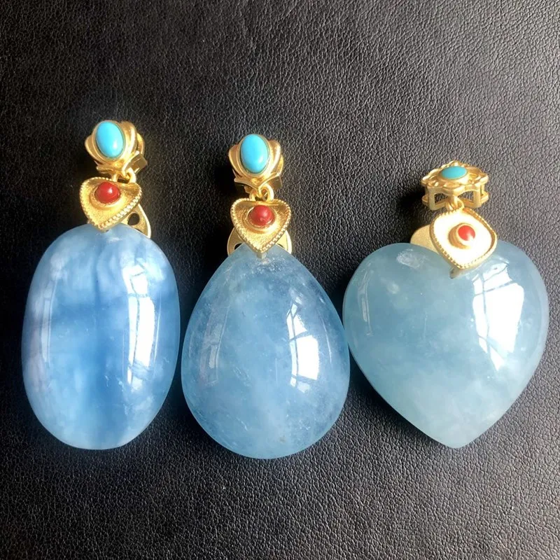 

Аквамариновый кулон в виде капли, натуральный камень, кварцевые Минеральные Кристаллы, лечебные драгоценные камни, украшения рейки