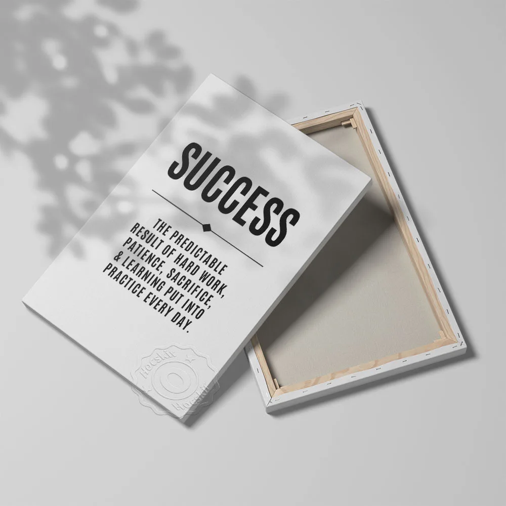 Success Definition Annotation Art Poster, Modern Entrepreneur Office Inspirational Quotes Wall Pictrure, Minimal Text Art Mural