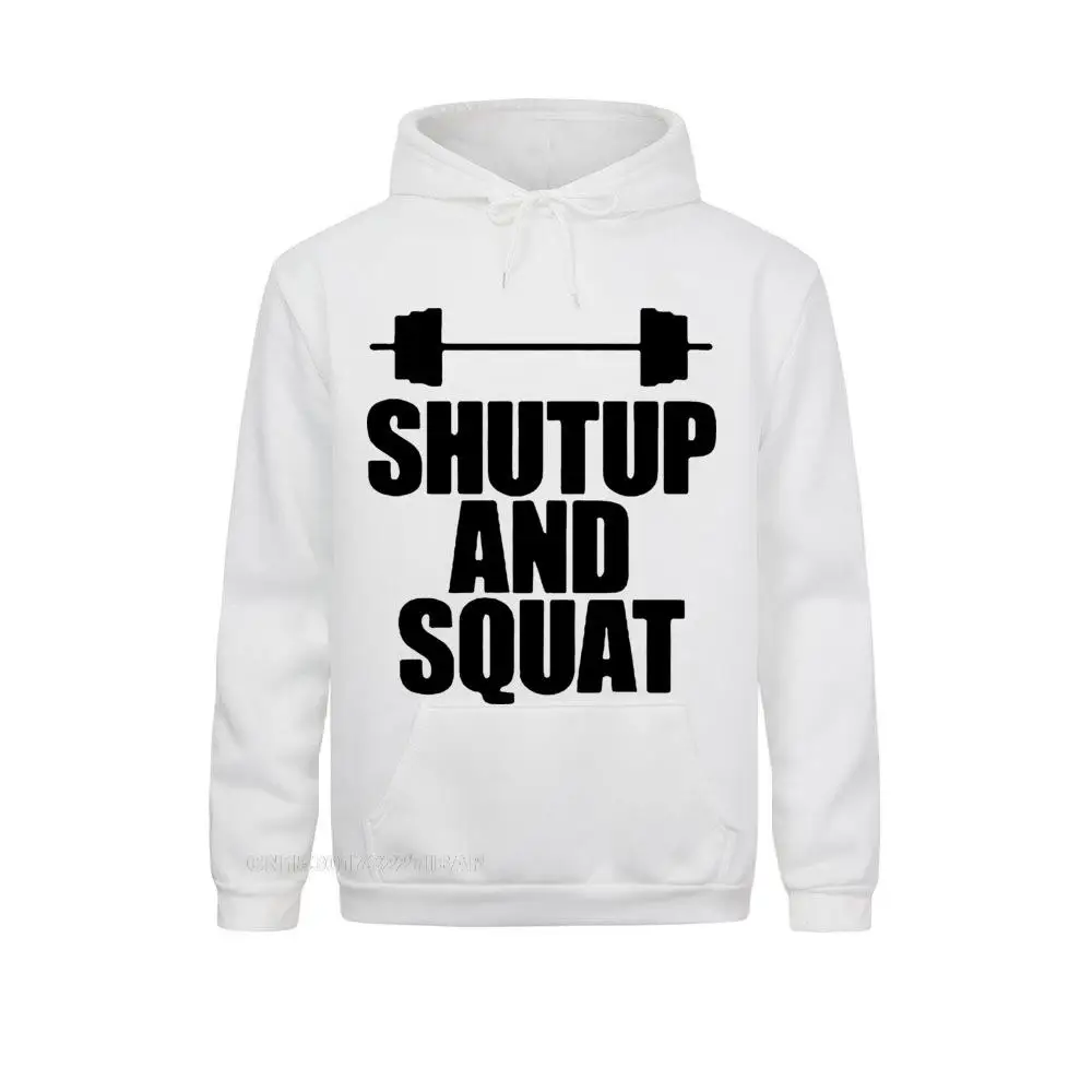 Men Shut Up And Squat Men's Sportswear Cotton Fall Casual Kawaii Harajuku Hoodies Male Tops Jacket High Quality