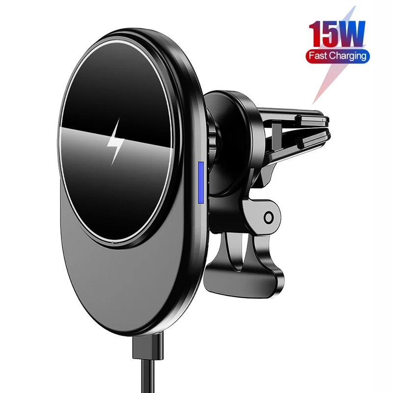 

15W Magnetic Wireless Car Chargers Mount For iPhone 13 12Pro Max Fast Charging 12Pro Wireless Charger Car Phone Holder Charging